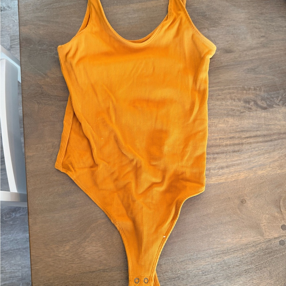 Abercrombie & Fitch Orange Ribbed Top